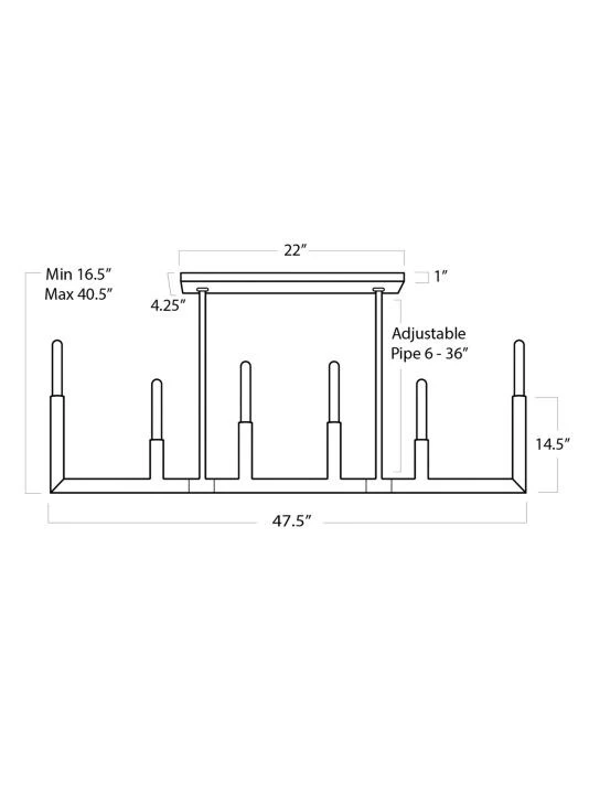 Regina Andrew Classics Wolfe Linear Chandelier Brass 5 Regina Andrew Classics Wolfe Linear Chandelier Brass - Image 3