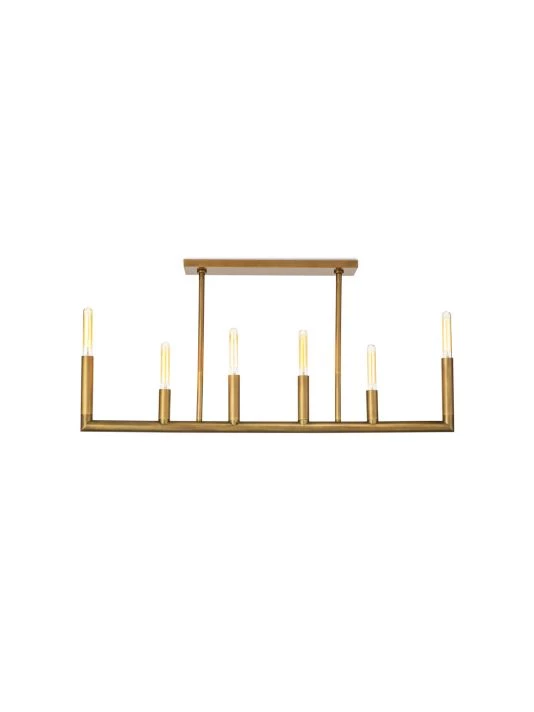 Regina Andrew Classics Wolfe Linear Chandelier Brass 12 Regina Andrew Classics Wolfe Linear Chandelier Brass - Image 10