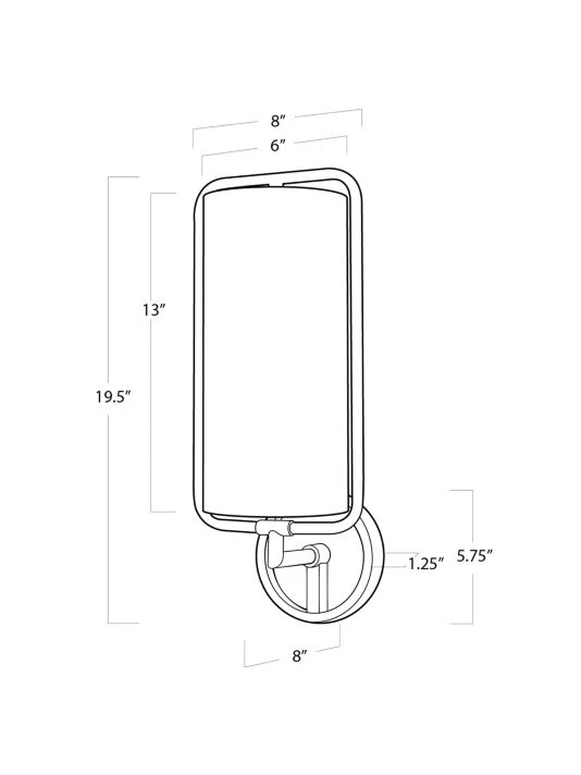 Regina Andrew Modern Glamour Geo Rectangle Sconce Brass 6 Regina Andrew Modern Glamour Geo Rectangle Sconce Brass - Image 4