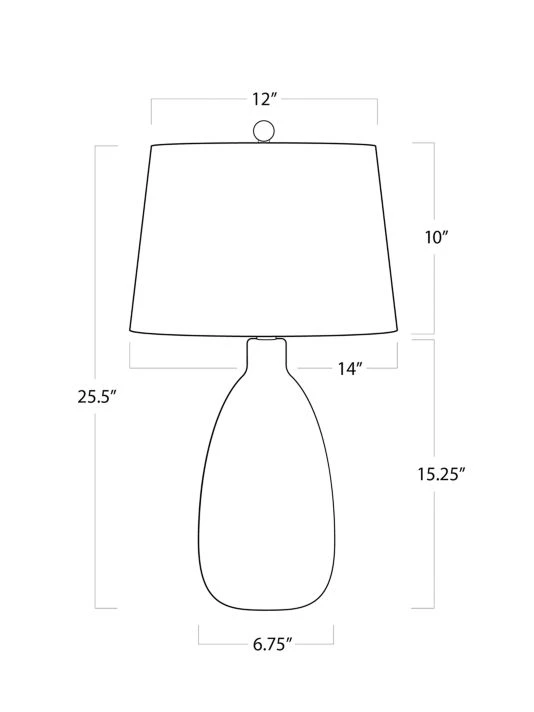 Regina Andrew Coastal Chic Living Glimmer Ceramic Table Lamp 8 Regina Andrew Coastal Chic Living Glimmer Ceramic Table Lamp - Image 6