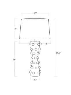 Regina Andrew LA Modern Pom Pom Ceramic Table Lamp White -Regina Andrew Official Shop unnamed file 374