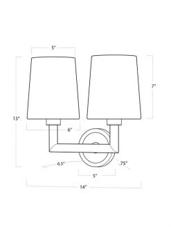 Regina Andrew Classics Legend Double Sconce Nickel -Regina Andrew Official Shop unnamed file 507