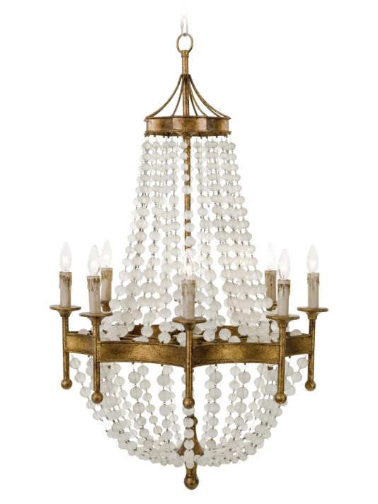 Regina Andrew Frosted Crystal Bead Chandelier 3 Regina Andrew Frosted Crystal Bead Chandelier
