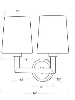 Regina Andrew Classics Southern Living Legend Double Sconce -Regina Andrew Official Shop unnamed file 682