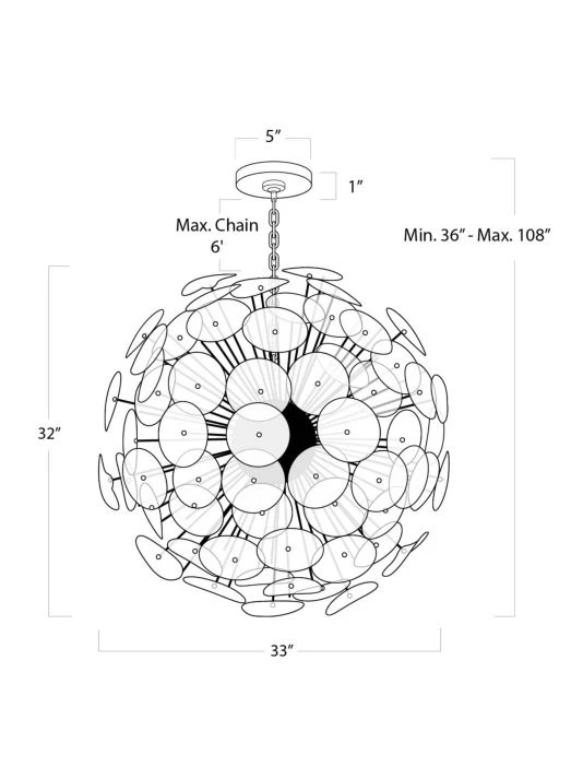 Regina Andrew Classics Poppy Glass Chandelier 5 Regina Andrew Classics Poppy Glass Chandelier - Image 3