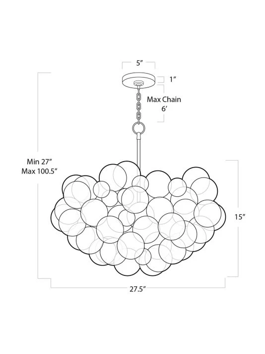 Regina Andrew Modern Glamour Bubbles Chandelier 8 Regina Andrew Modern Glamour Bubbles Chandelier - Image 6