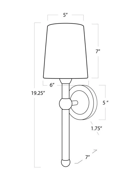 Regina Andrew Classics Jameson Sconce Black 5 Regina Andrew Classics Jameson Sconce Black - Image 3